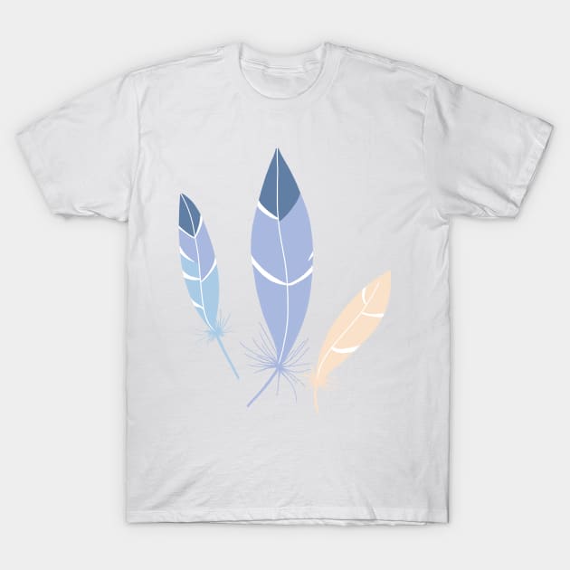 Pastel feathers T-Shirt by JakoRila